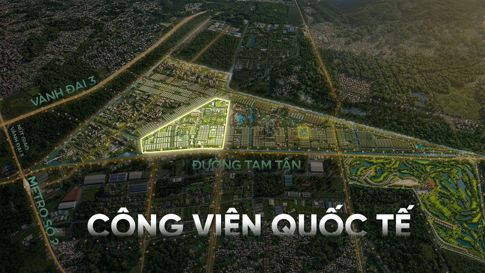 Vị trí phân khu Công viên Quốc tế